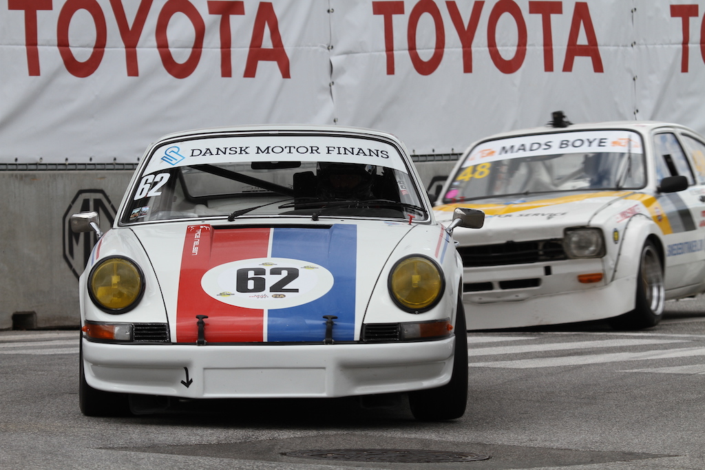 Masser af tæt ræs i flotte historiske biler.
(Foto: Motorsporten.dk)